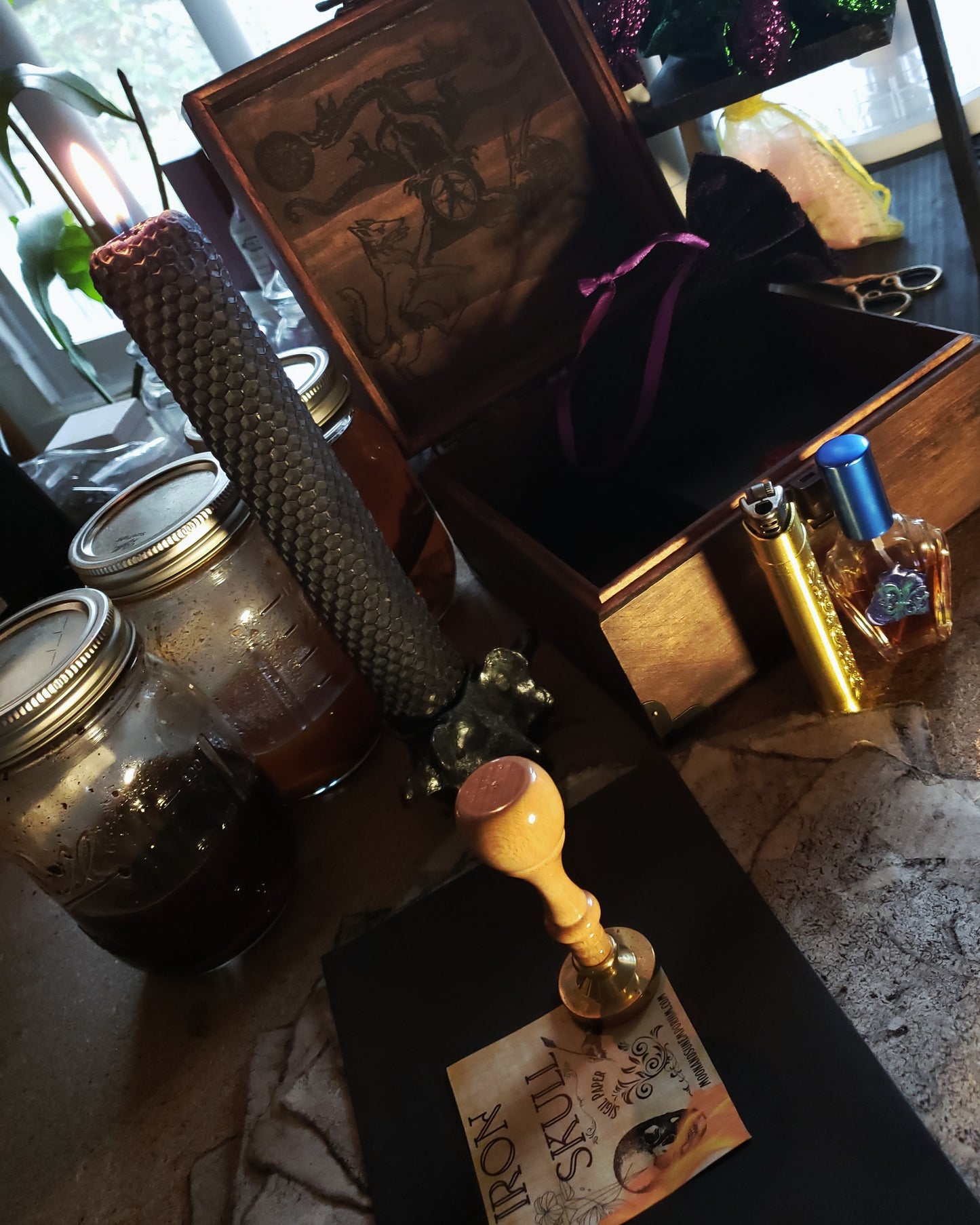 Blackened Beeswax Candles