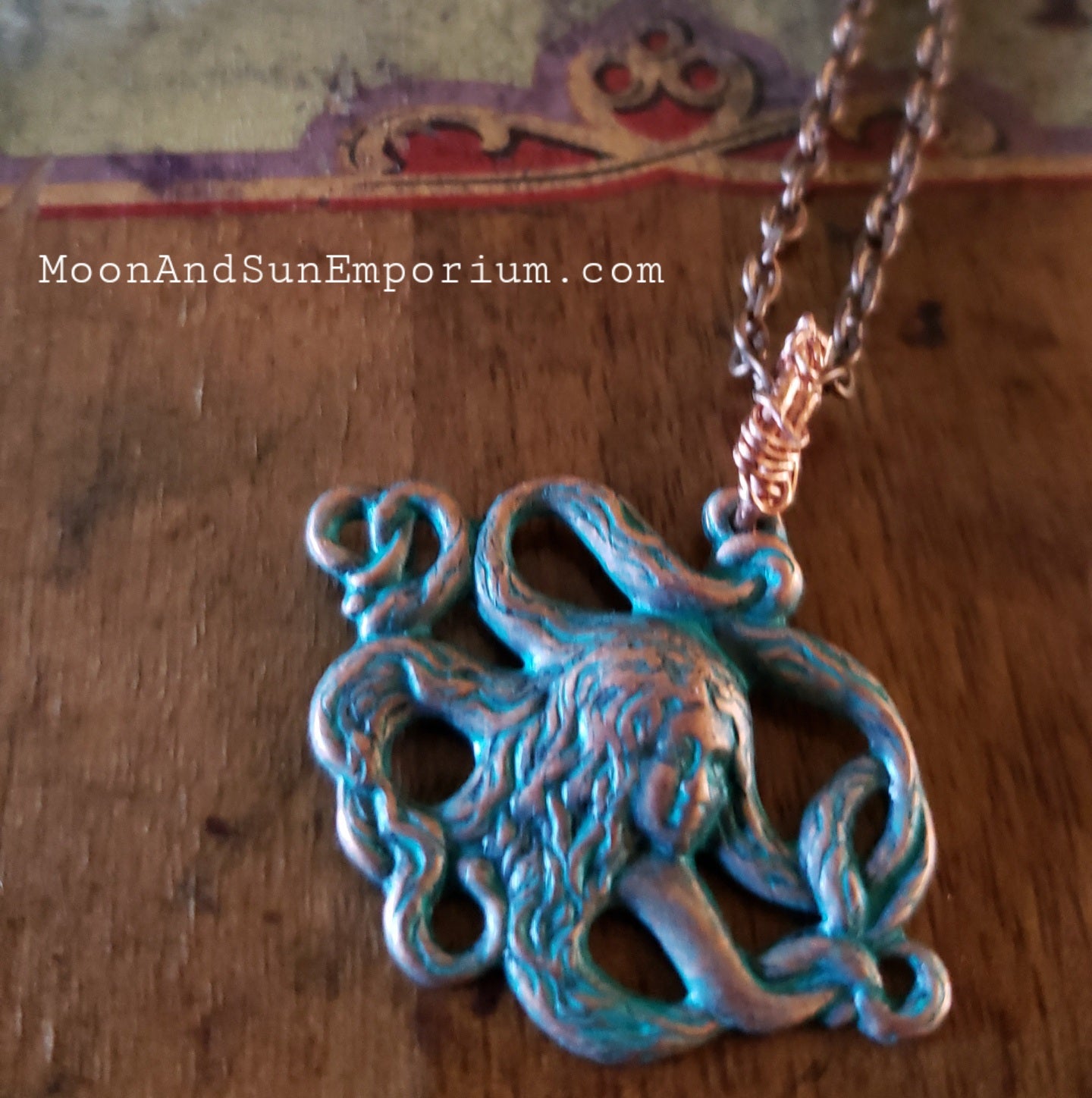 Art Deco Lady Octopus Necklace