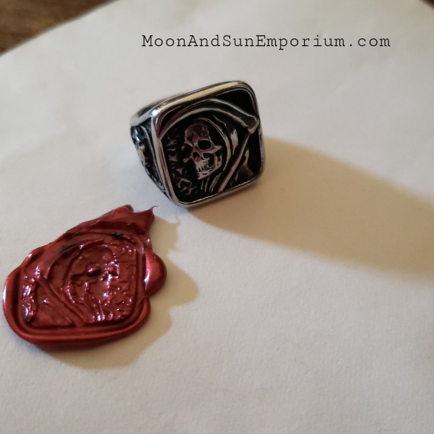 Santa Muerte Signet Ring