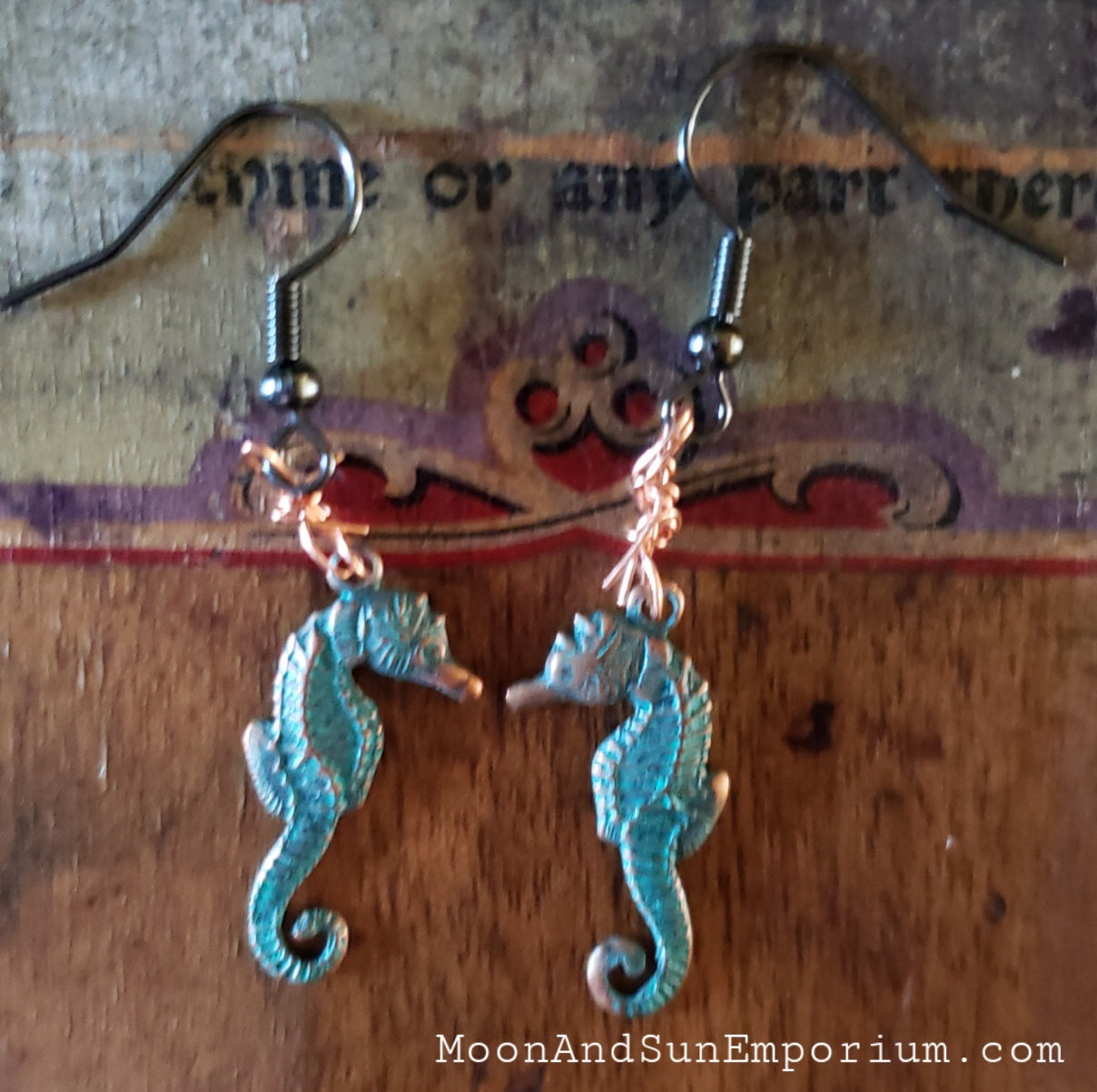 Art Deco Seahorse Earrings
