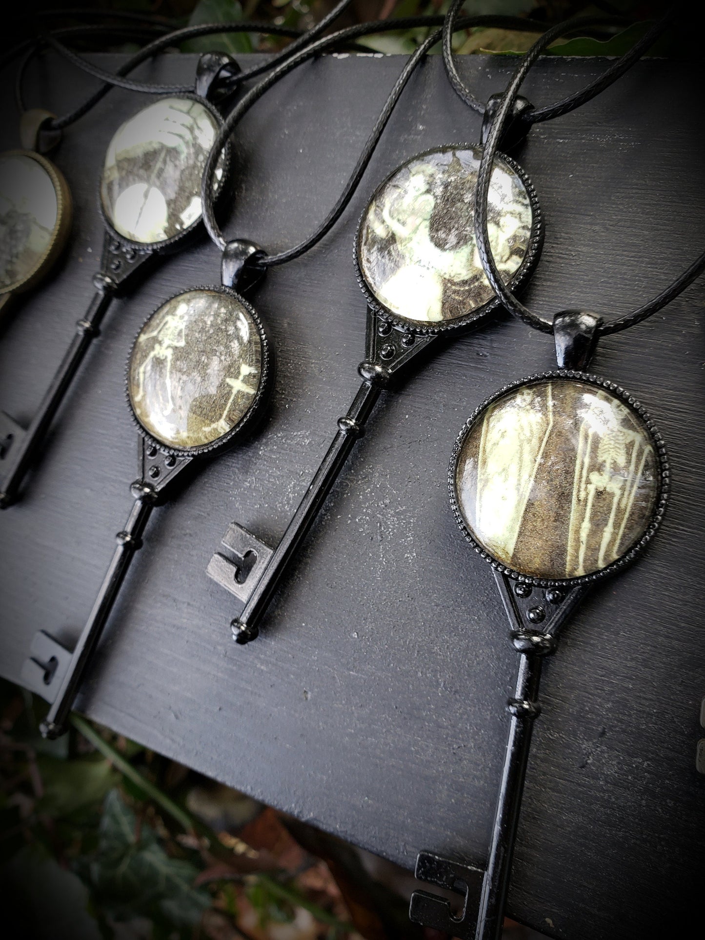 One Creepy Key Pendant, Divination Pendulum, Gothic Ornament, Guillotine Jewelry, Cremation, Sideshow Oddities Curiosities