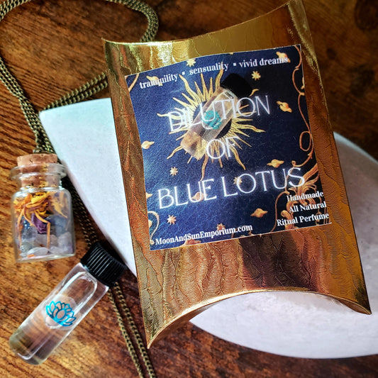 Blue Lotus Oil And Spell Bottle Gift Set