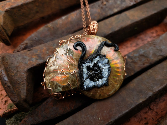 Flash Ammonite Evil Eye Folk Horror Talisman