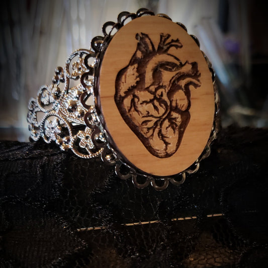 Anatomical Heart Cuff Bracelet