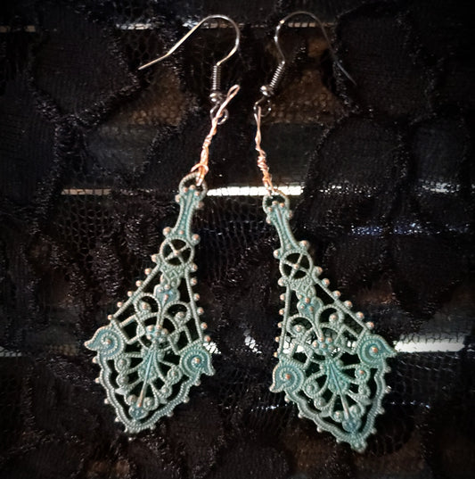 Long Patina Earrings