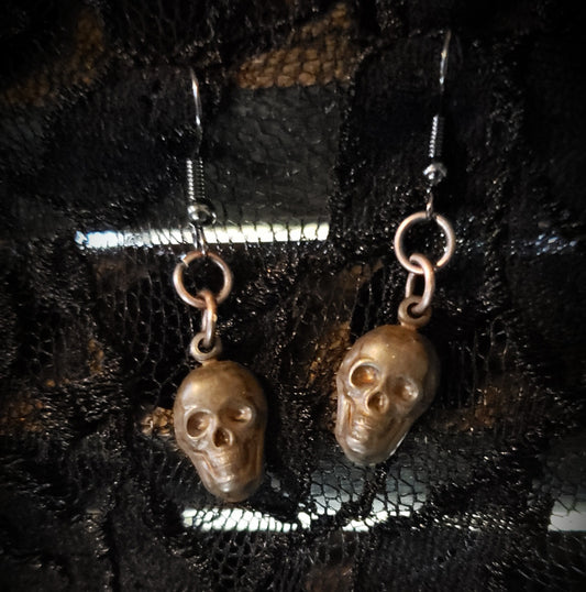 Rusty Skull Earrings