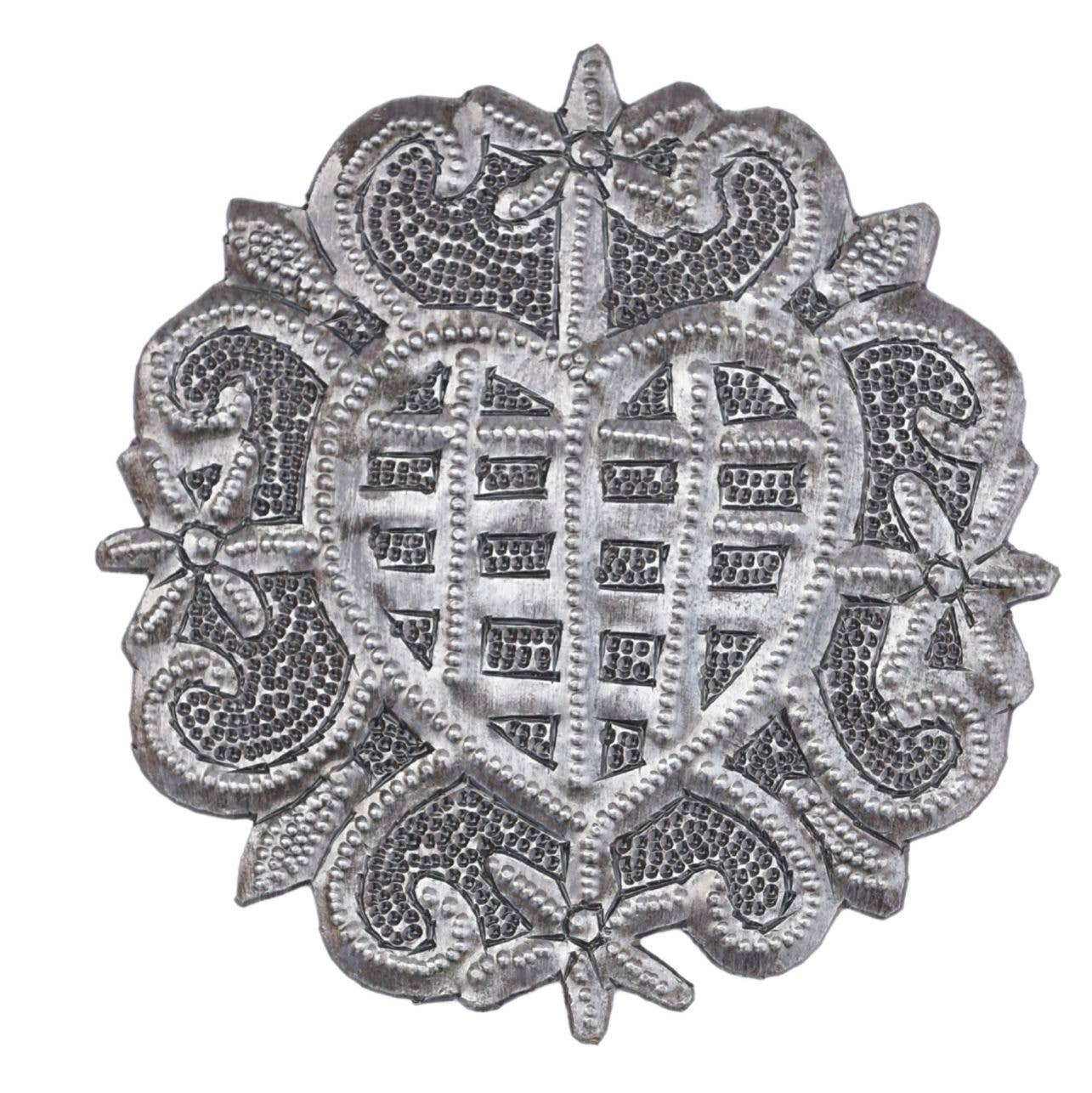 Erzulie Freda Metal Veve Ornament Handmade in Haiti