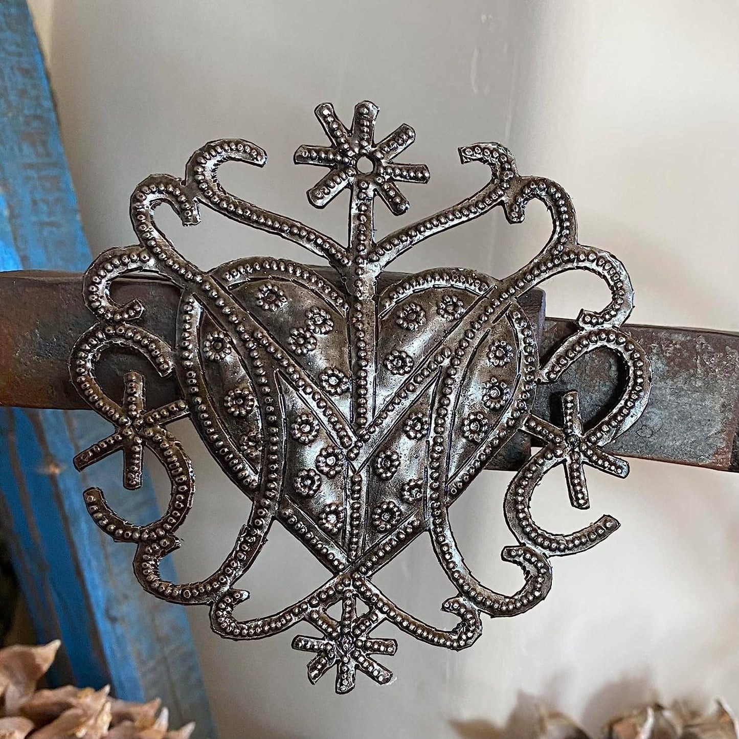 Erzulie Freda Metal Veve Ornament II Handmade in Haiti