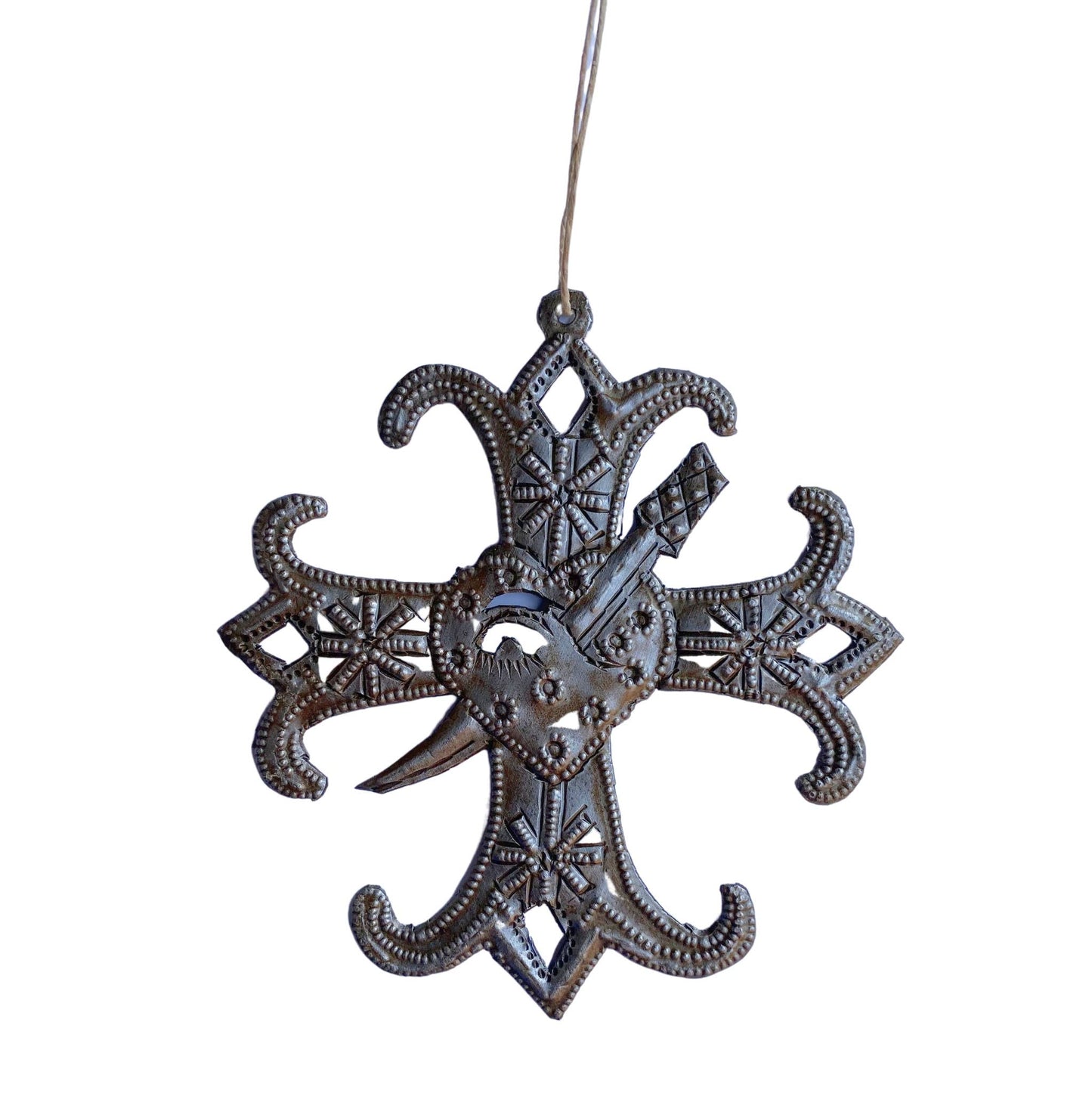 Erzulie Dantor Metal Veve Ornament II Handmade in Haiti