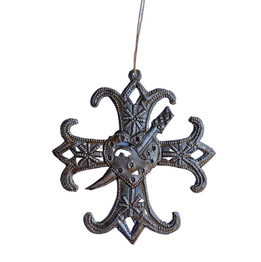 Erzulie Dantor Metal Veve Ornament II Handmade in Haiti