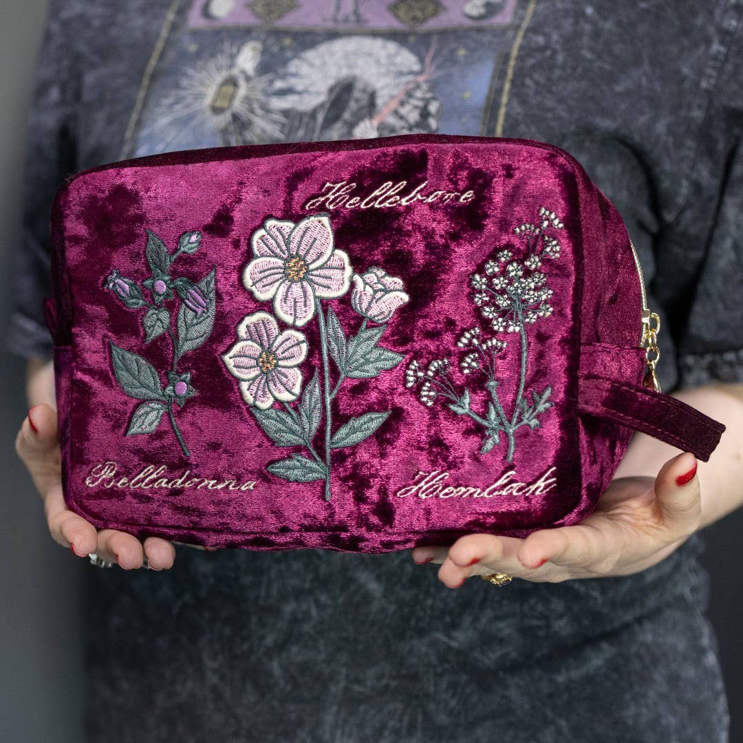 Baneful Botany Velvet Cosmetic Bag