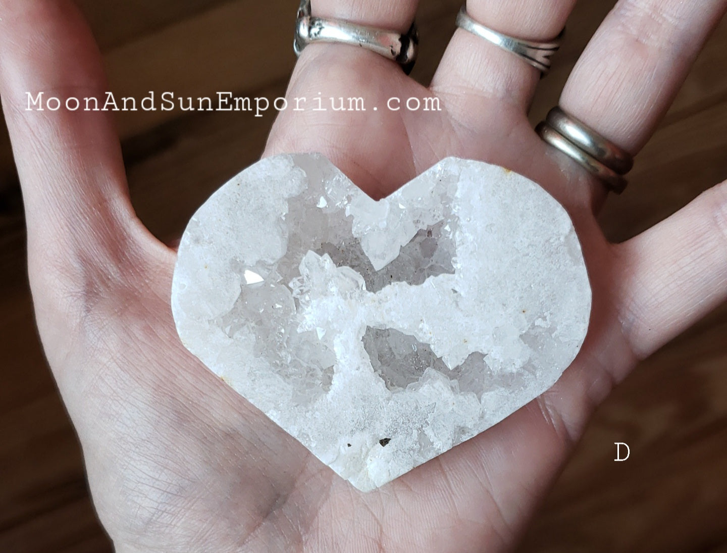Dreamy Druzy Carved Crystal Quartz Heart