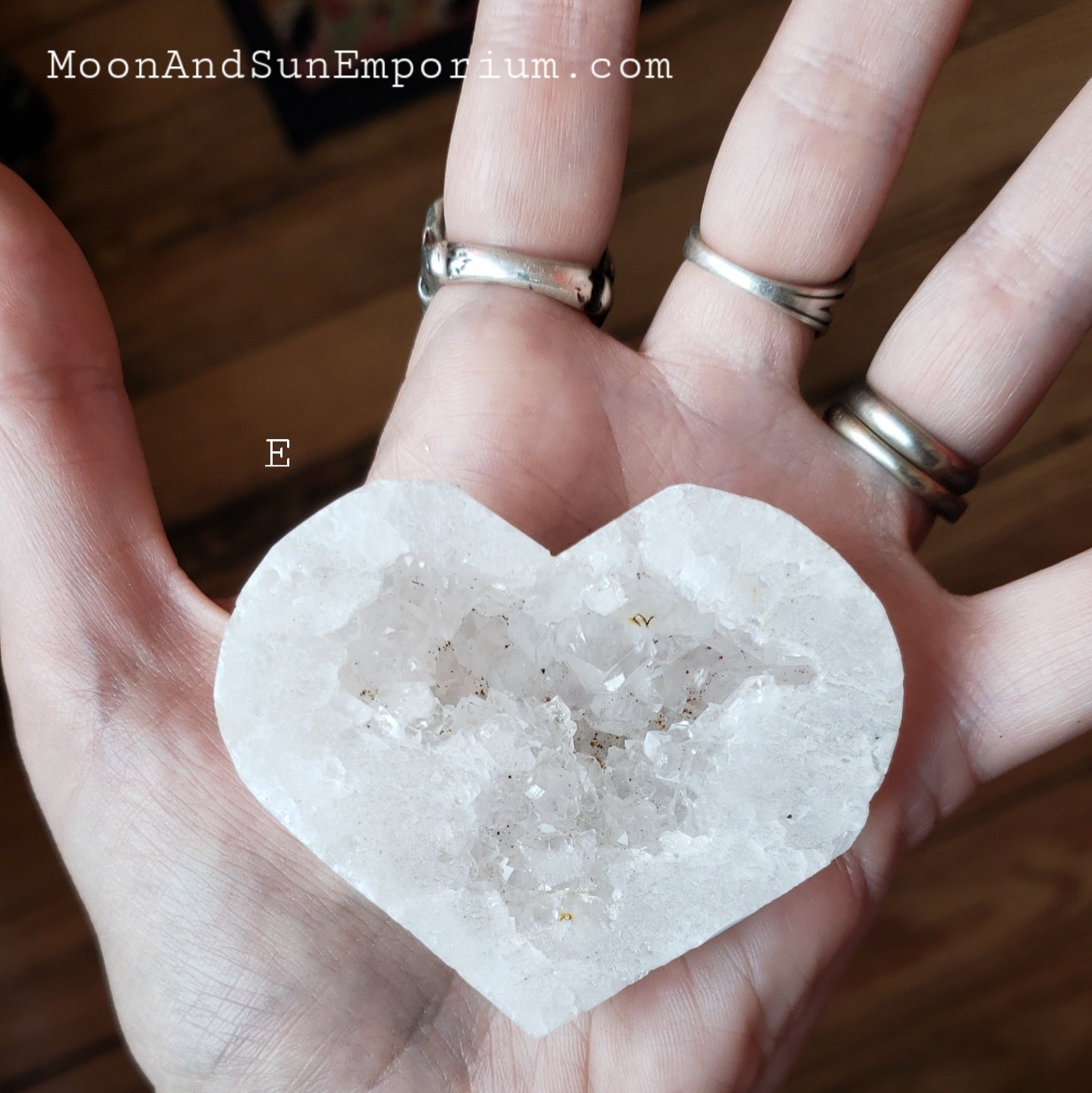 Dreamy Druzy Carved Crystal Quartz Heart