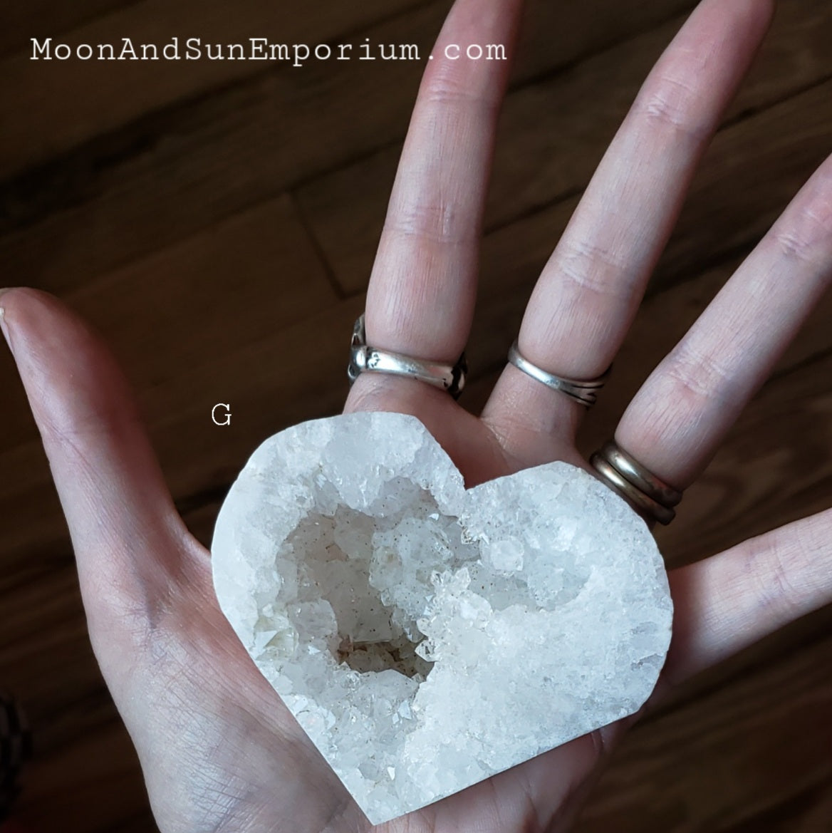 Dreamy Druzy Carved Crystal Quartz Heart