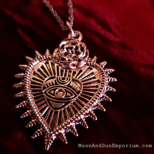 Evil Eye Heart Necklace