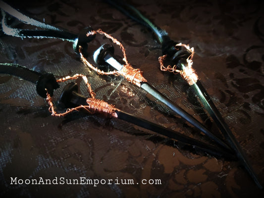Forged Iron Square Nail Scribe Necklace