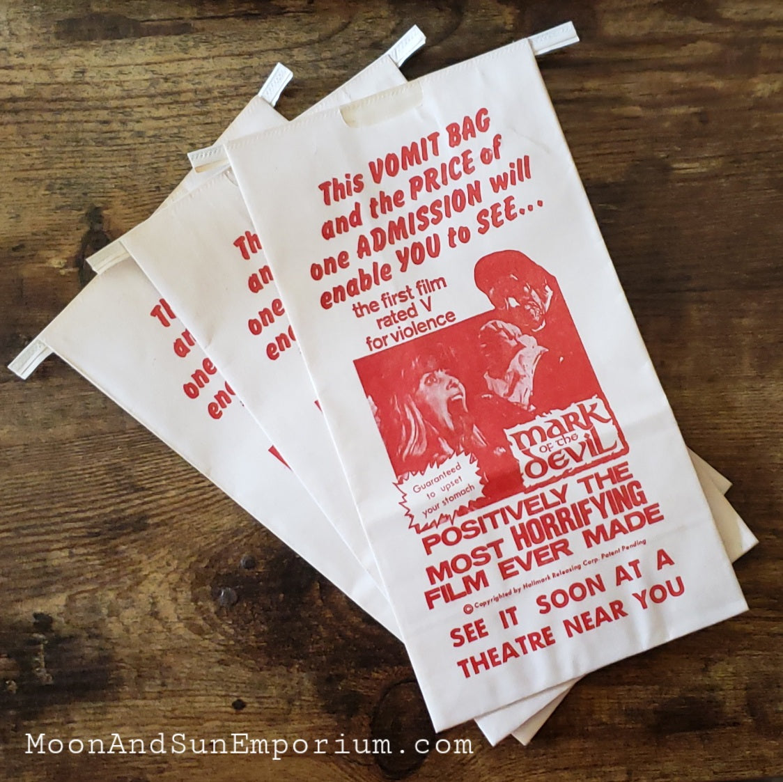 Vintage Mark of The Devil Vomit Bag