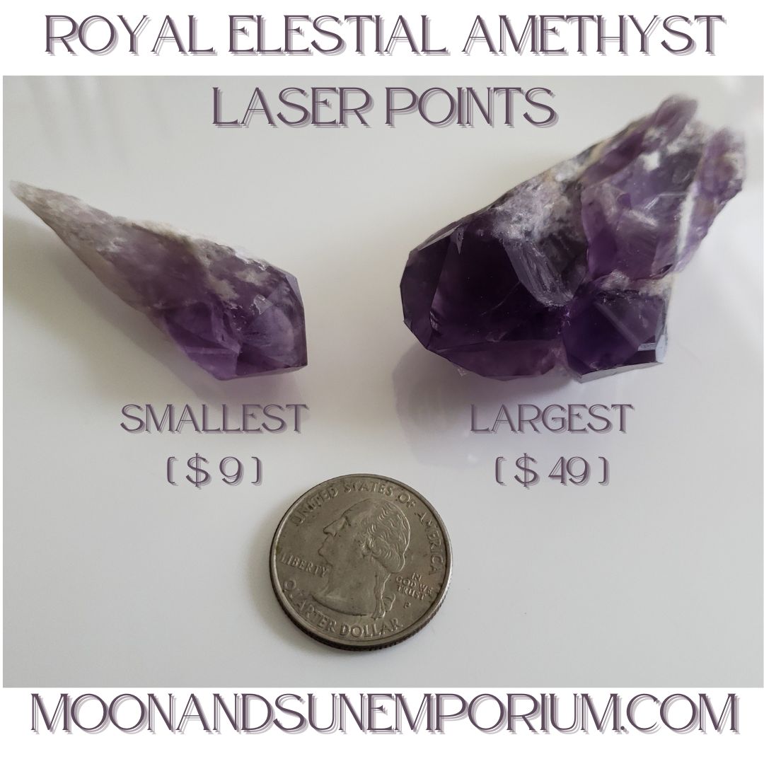 Royal Elestial Amethyst Laser Points
