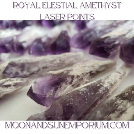 Royal Elestial Amethyst Laser Points