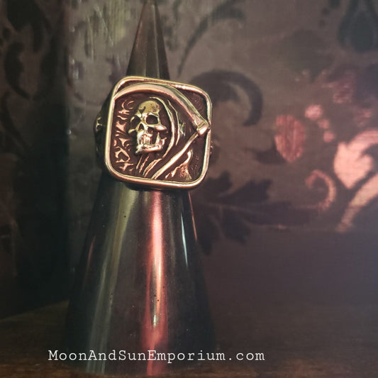 Santa Muerte Signet Ring