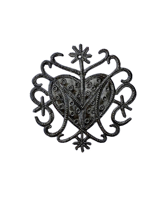 Erzulie Freda Metal Veve Ornament II Handmade in Haiti