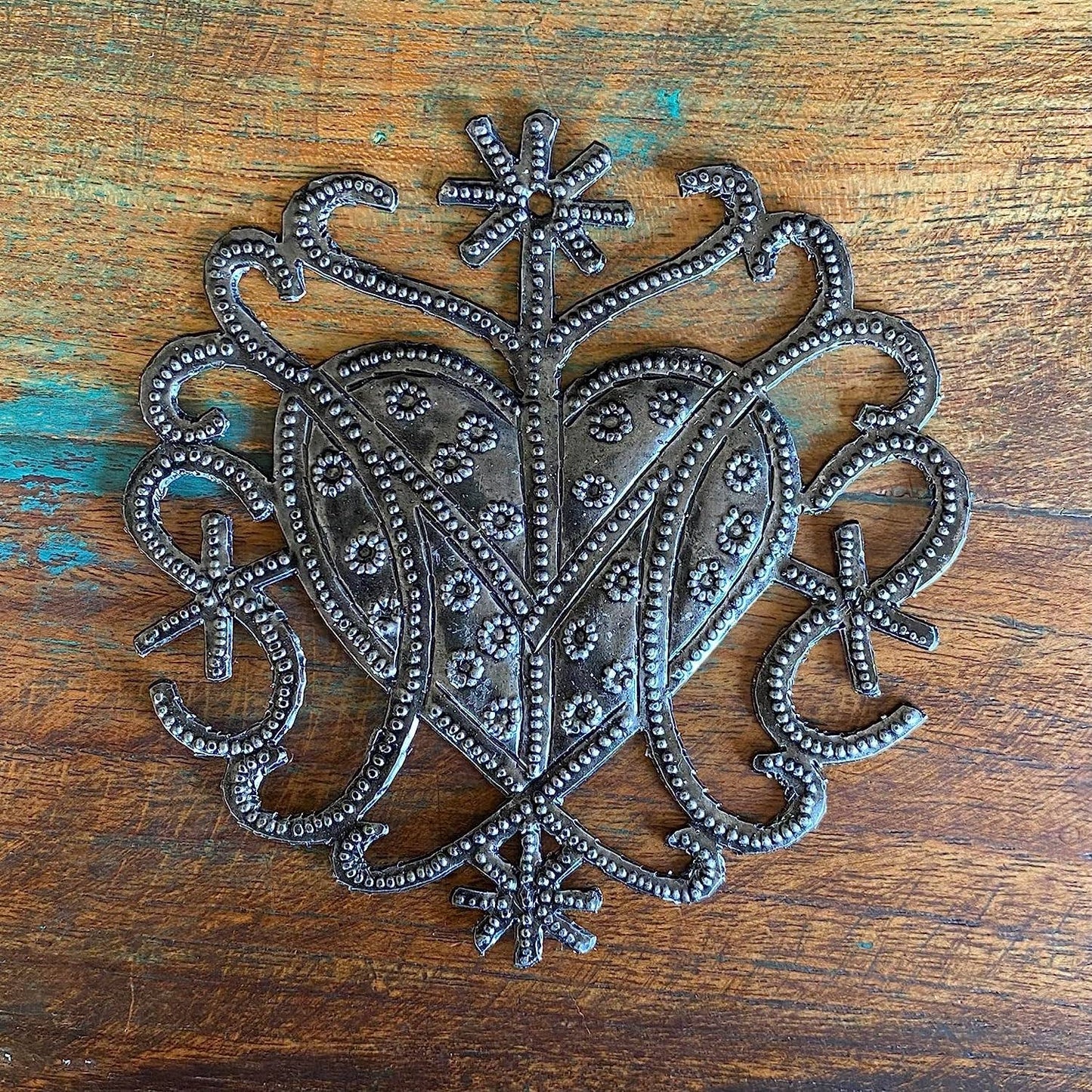 Erzulie Freda Metal Veve Ornament II Handmade in Haiti