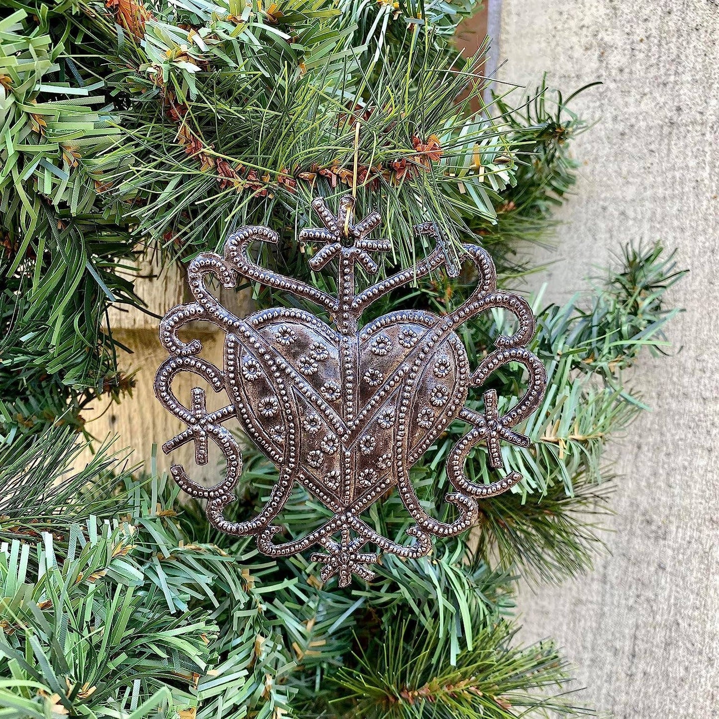 Erzulie Freda Metal Veve Ornament II Handmade in Haiti