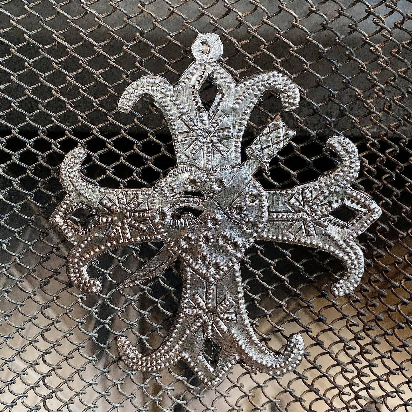 Erzulie Dantor Metal Veve Ornament II Handmade in Haiti