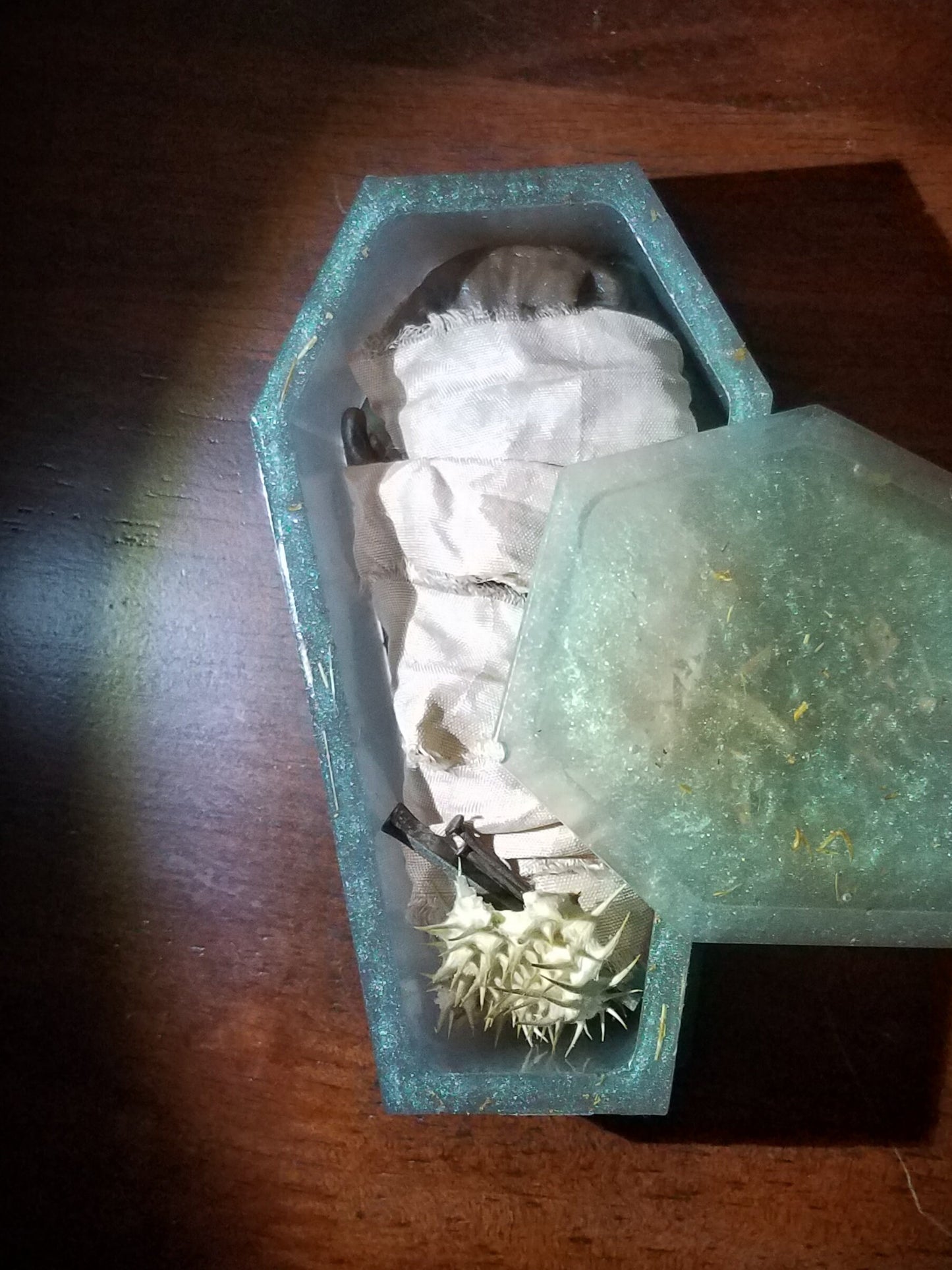 Beeswax Poppet, Coffin Spell Box, Black Magic, Voodoo Doll, Magical Mystical