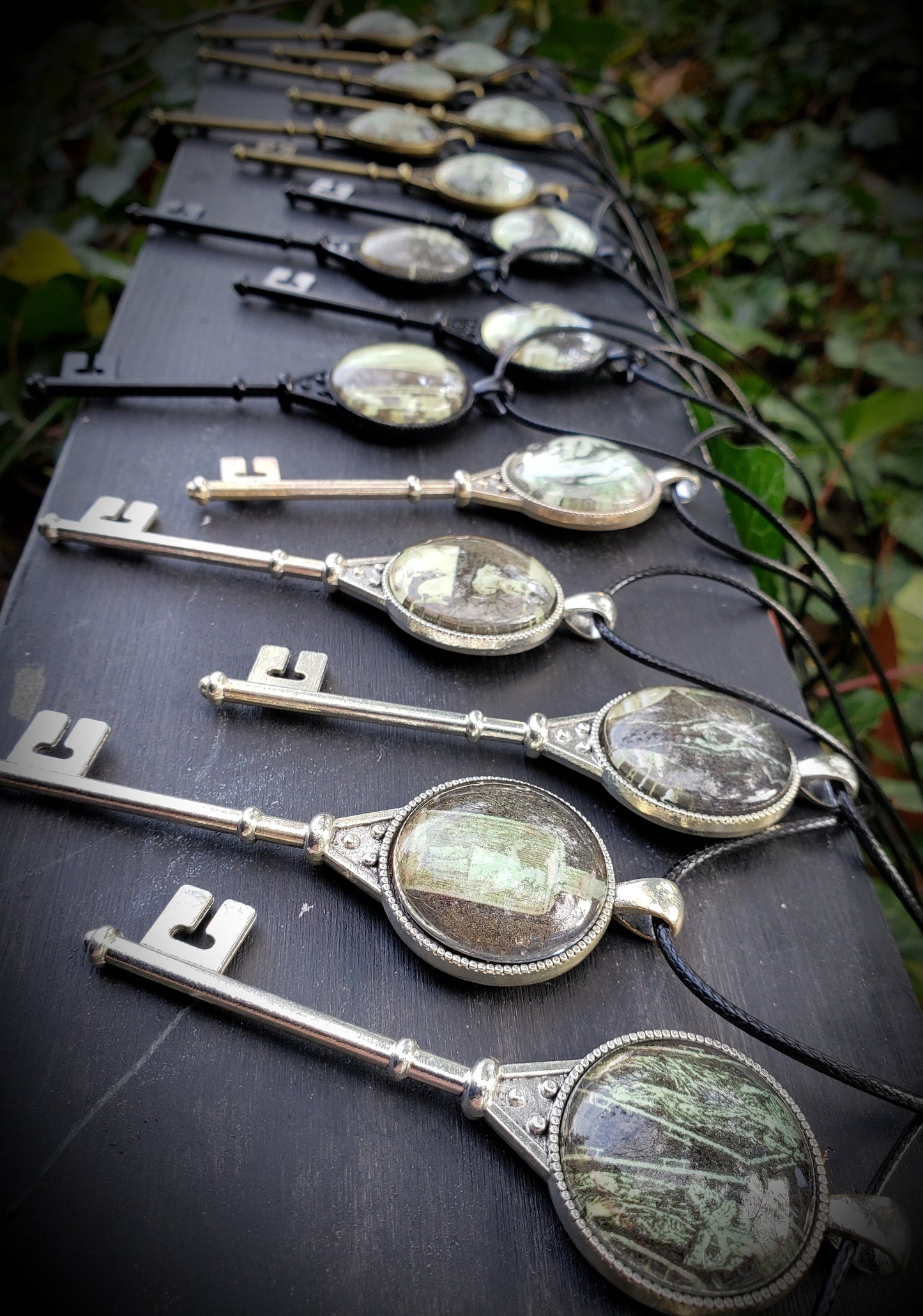 One Creepy Key Pendant, Divination Pendulum, Gothic Ornament, Guillotine Jewelry, Cremation, Sideshow Oddities Curiosities