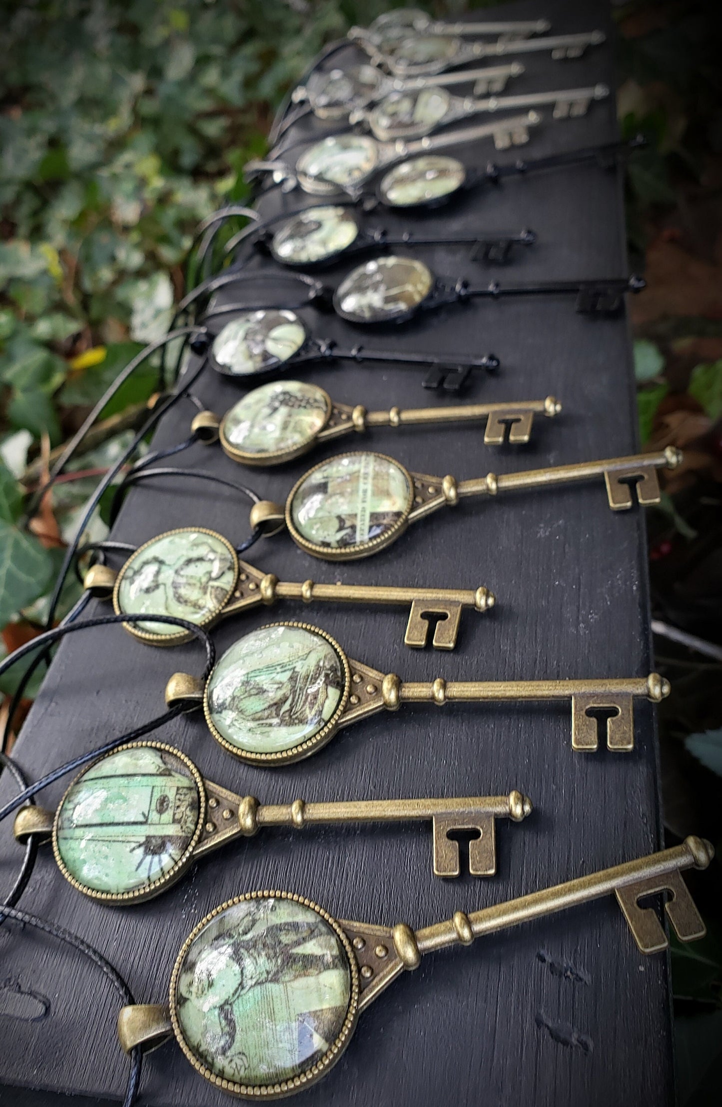 One Creepy Key Pendant, Divination Pendulum, Gothic Ornament, Guillotine Jewelry, Cremation, Sideshow Oddities Curiosities