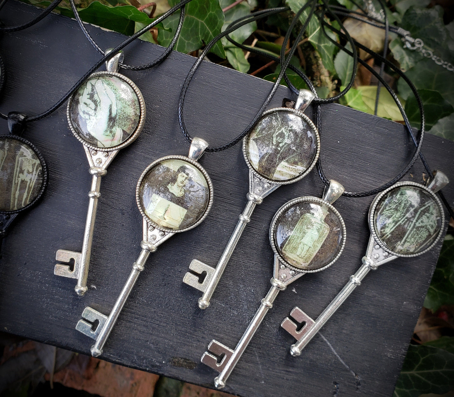 One Creepy Key Pendant, Divination Pendulum, Gothic Ornament, Guillotine Jewelry, Cremation, Sideshow Oddities Curiosities