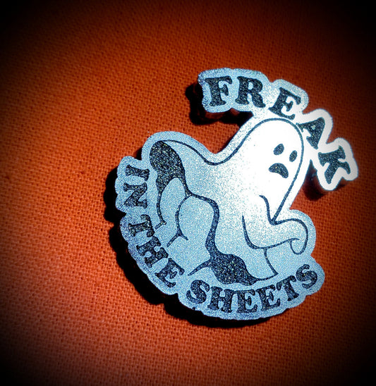 Freak In The Sheets Lapel Pin, Ghost Butt!